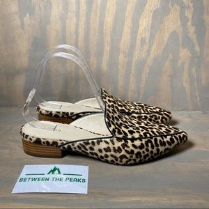 Cole Haan Leopard Print Slingback Flats - Tan, Black